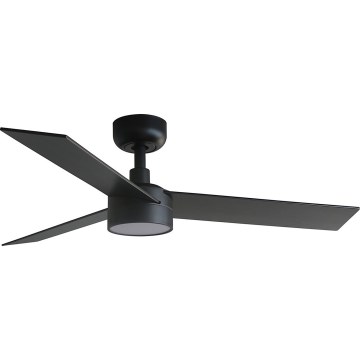 FARO 34296WT-1TW - Светодиодный потолочный вентилятор с регулированием яркости RUDDER S LED/18W/230V 2700/4350/6000K черная/коричневая диаметр 106 cm Wi-Fi Tuya + дистанционное управление