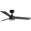 FARO 34296WT-1TW - Светодиодный потолочный вентилятор с регулированием яркости RUDDER S LED/18W/230V 2700/4350/6000K черный/коричневый диаметр 106 см Wi-Fi Tuya + дистанционное управление