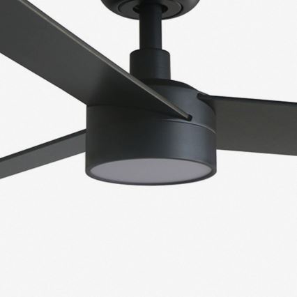 FARO 34296WT-1TW - Светодиодный потолочный вентилятор с регулированием яркости RUDDER S LED/18W/230V 2700/4350/6000K черный/коричневый диаметр 106 см Wi-Fi Tuya + дистанционное управление