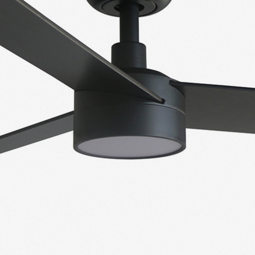 FARO 34296WT-1TW - Светодиодный потолочный вентилятор с регулированием яркости RUDDER S LED/18W/230V 2700/4350/6000K черный/коричневый диаметр 106 см Wi-Fi Tuya + дистанционное управление