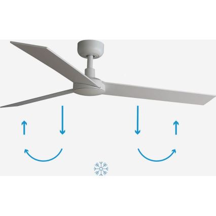 FARO 34297WP - Потолочный вентилятор RUDDER L белый диаметр 132 см SMART + дистанционное управление