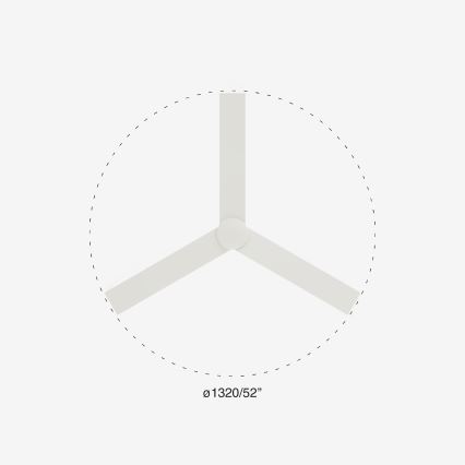 FARO 34297WP - Потолочный вентилятор RUDDER L белый диаметр 132 см SMART + дистанционное управление
