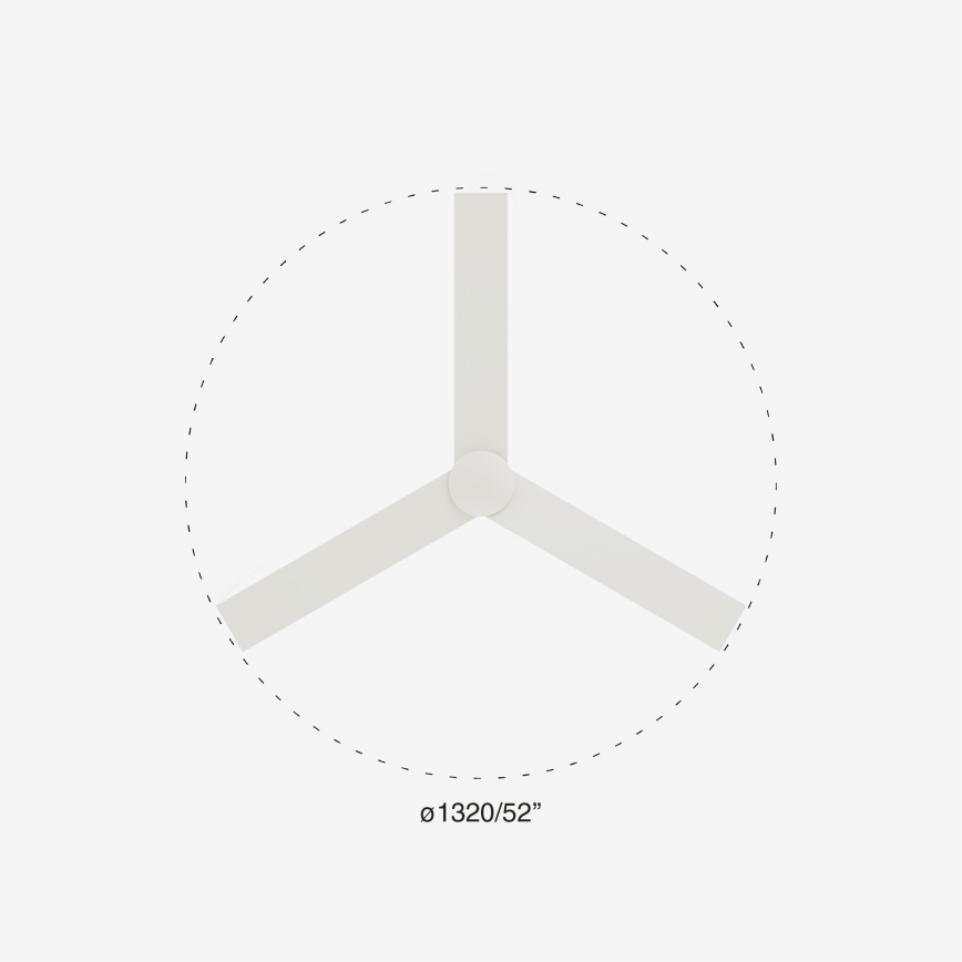 FARO 34297WP - Потолочный вентилятор RUDDER L белый диаметр 132 см SMART + дистанционное управление