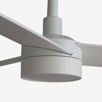 FARO 34297WT-1TW - Світлодіодний стельовий вентилятор з регулюванням яскравості RUDDER L LED/18W/230V 2700/4350/6000K білий діаметр 132 см Wi-Fi Tuya + пульт дистанційного керування