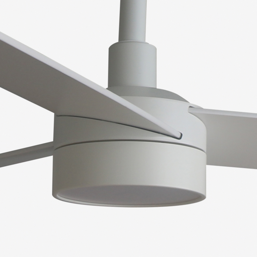 FARO 34297WT-1TW - Світлодіодний стельовий вентилятор з регулюванням яскравості RUDDER L LED/18W/230V 2700/4350/6000K білий діаметр 132 см Wi-Fi Tuya + пульт дистанційного керування