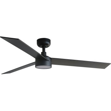 FARO 34298WT-1TW - Світлодіодний стельовий вентилятор з регулюванням яскравості RUDDER L LED/18W/230V 2700/4350/6000K чорний діаметр 132 см Wi-Fi Tuya + пульт дистанційного керування