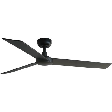 FARO 34298WT - Стельовий вентилятор RUDDER L чорний/венге діаметр 132 см Wi-Fi Tuya + пульт дистанційного керування