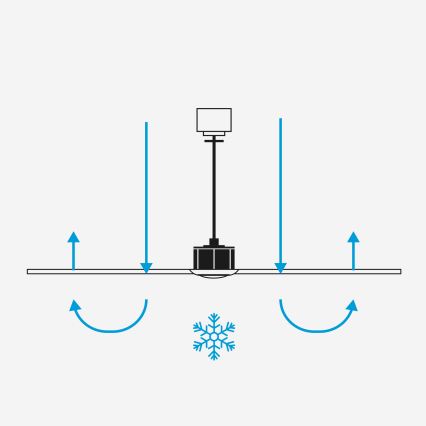 FARO 34298WT1S - Диммируемый потолочный вентилятор RUDDER L LED/18W/230V 2700/3000/4000K, диаметр 132 см, коричневый/черный, Wi-Fi Tuya + дистанционное управление