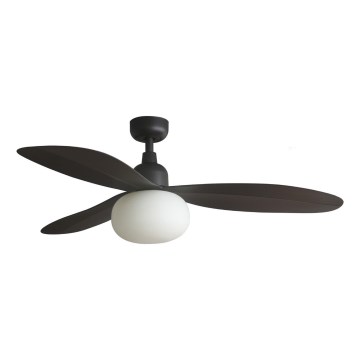 FARO 34301-11L - Потолочный вентилятор PALMA 1xE27/15W/230V коричневый Ø 129 см IP44 + дистанционное управление