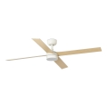 FARO 34355-1TW - Светодиодный потолочный вентилятор с регулированием яркости RUDDER L LED/20W/230V белый/бежевый диаметр 132 см + дистанционное управление