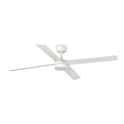 FARO 34355WT-1TW - LED диммируемый потолочный вентилятор RUDDER L LED/18W/230V 2700/3000/4000K белый/бежевый диам. 132 см Wi-Fi Tuya + пульт дистанционного управления