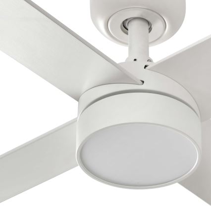 FARO 34355WT-1TW - LED стельовий вентилятор з регульованою яскравістю RUDDER L LED/18W/230V 2700/3000/4000K білий/бежевий діаметр 132 см Wi-Fi Tuya + пульт дистанційного керування