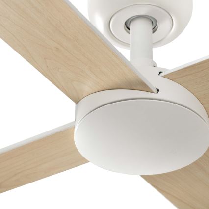 FARO 34355WT - Потолочный вентилятор RUDDER L белый/бежевый диаметр 132 см Wi-Fi Tuya + дистанционное управление