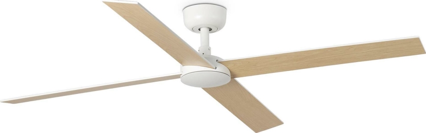 FARO 34355WT - Потолочный вентилятор RUDDER L белый/бежевый диаметр 132 см Wi-Fi Tuya + дистанционное управление