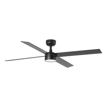 FARO 34356-1TW - Світлодіодний стельовий вентилятор з регулюванням яскравості RUDDER L LED/20W/230V чорний/коричневий діаметр 132 см + пульт дистанційного керування