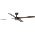 FARO 34356WT-1TW - Светодиодный потолочный вентилятор с регулированием яркости RUDDER L LED/18W/230V 2700/4350/6000K коричневый/черный диаметр 132 см Wi-Fi Tuya + дистанционное управление