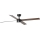 FARO 34356WT-1TW - Светодиодный потолочный вентилятор с регулированием яркости RUDDER L LED/18W/230V 2700/4350/6000K коричневый/черный диаметр 132 см Wi-Fi Tuya + дистанционное управление