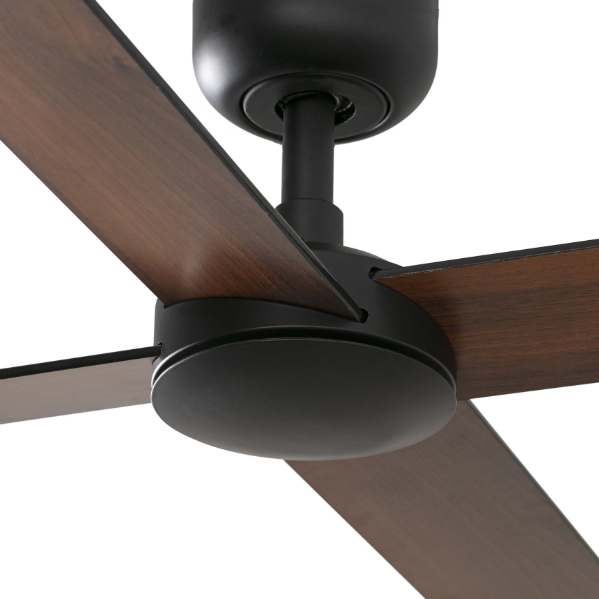 FARO 34356WT - Потолочный вентилятор RUDDER L коричневый/черный диаметр 132 см Wi-Fi Tuya + дистанционное управление