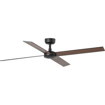 FARO 34356WT - Стельовий вентилятор RUDDER L коричневий/чорний діаметр 132 см Wi-Fi Tuya + пульт дистанційного керування