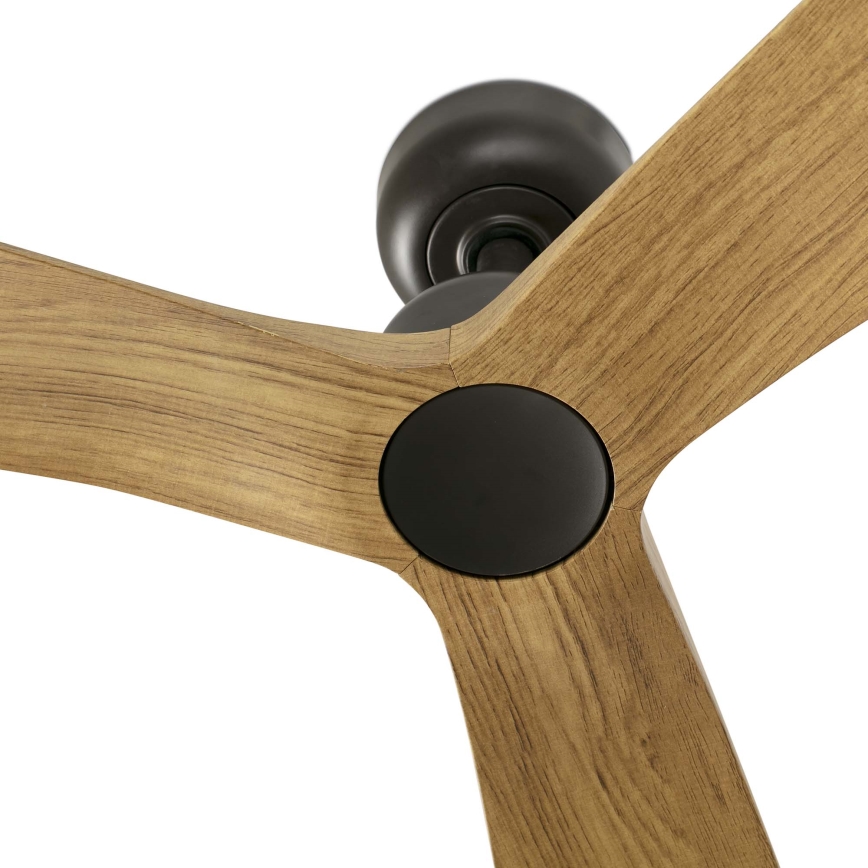 FARO 34360 - Потолочный вентилятор OUTWOOD L коричневый/черный диаметр 150 см IP44 + дистанционное управление