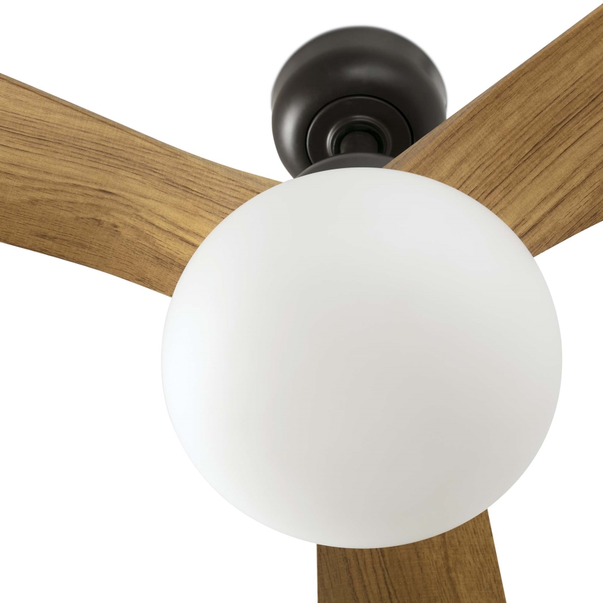 FARO 34360WT-11L - Потолочный вентилятор OUTWOOD L 1xE27/15 Вт/230 В, коричневый/чёрный, диаметр 150 см, Wi-Fi Tuya, IP44 + пульт дистанционного управления