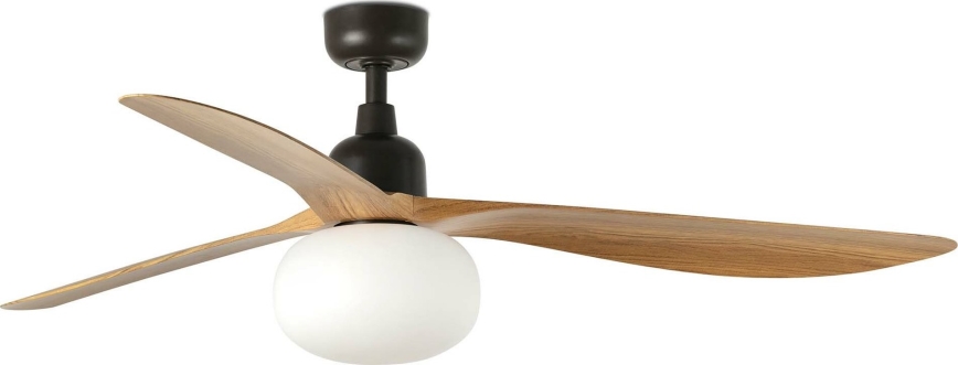 FARO 34360WT-11L - Потолочный вентилятор OUTWOOD L 1xE27/15W/230V коричневый/черный диаметр 150 см Wi-Fi Tuya IP44 + дистанционное управление