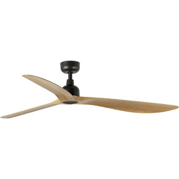 FARO 34360WT - Потолочный вентилятор OUTWOOD L, коричневый/чёрный, диаметр 150 см, Wi-Fi Tuya, IP44 + пульт дистанционного управления
