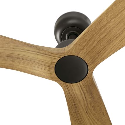 FARO 34360WT - Стельовий вентилятор OUTWOOD L коричневий/чорний діаметр 150 см Wi-Fi Tuya IP44 + дистанційне керування