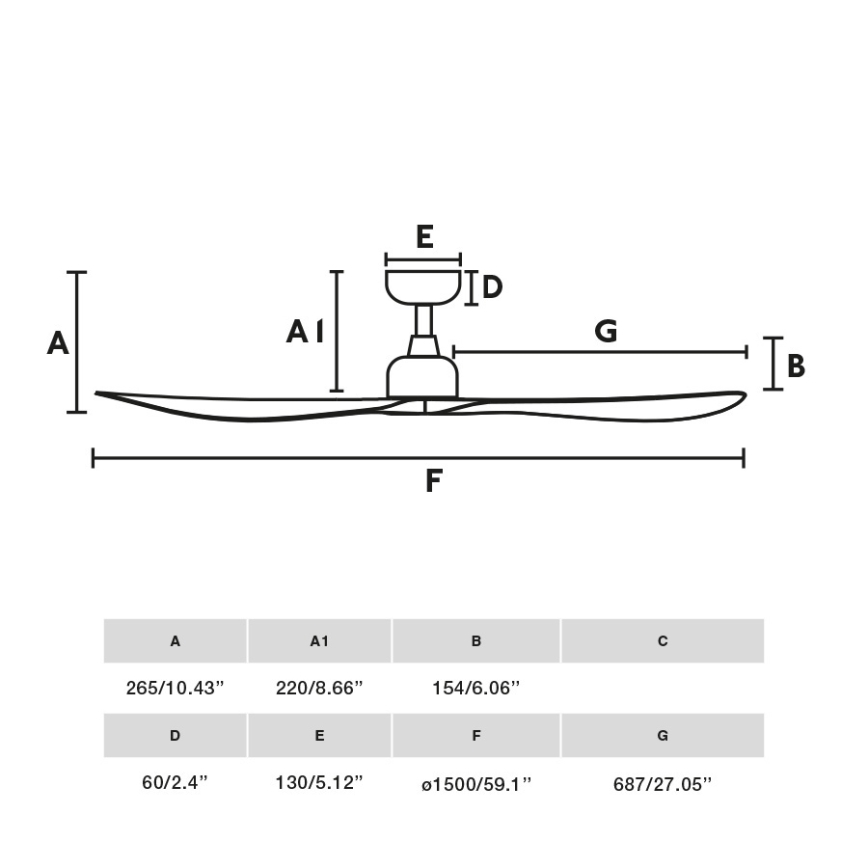 FARO 34361 - Потолочный вентилятор OUTWOOD L коричневый/белый диаметр 150 см IP44 + дистанционное управление