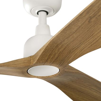 FARO 34361 - Стельовий вентилятор OUTWOOD L коричневий/білий діаметр 150 см IP44 + пульт дистанційного керування