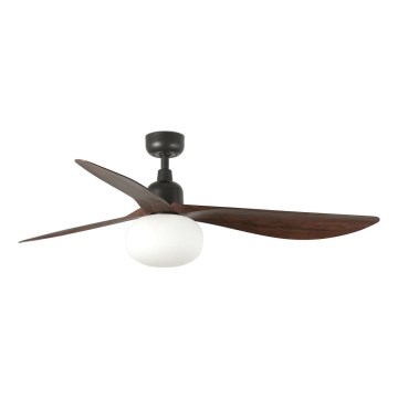 FARO 34362WT-11L - Стельовий вентилятор OUTWOOD L 1xE27/15W/230V коричневий/чорний, діаметр 150 см Wi-Fi Tuya IP44 + дистанційне керування