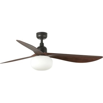 FARO 34362WT-11L - Стельовий вентилятор OUTWOOD L 1xE27/15W/230V коричневий/чорний діаметр 150 см Wi-Fi Tuya IP44 + пульт дистанційного керування