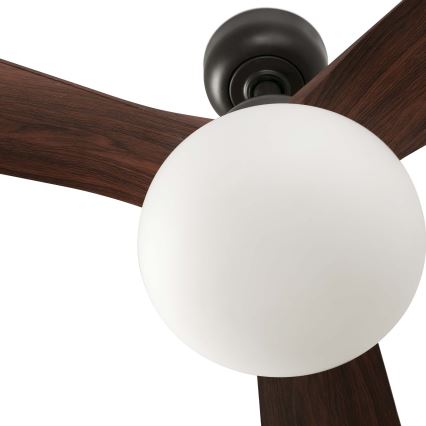 FARO 34362WT-11L - Стельовий вентилятор OUTWOOD L 1xE27/15W/230V коричневий/чорний діаметр 150 см Wi-Fi Tuya IP44 + пульт дистанційного керування