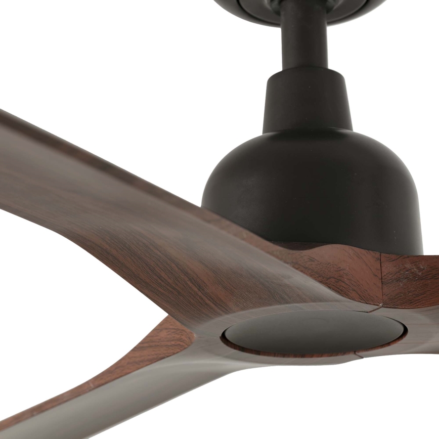 FARO 34362WT - Стельовий вентилятор OUTWOOD L коричневий/чорний діаметр 150 см Wi-Fi Tuya IP44 + пульт дистанційного керування