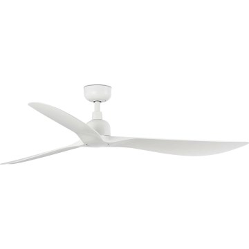 FARO 34363 - Стельовий вентилятор OUTWOOD L білий діаметр 150 см IP44 + пульт дистанційного керування
