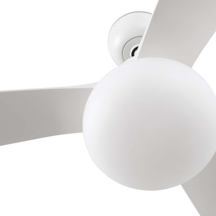 FARO 34363WT-11L - Потолочный вентилятор OUTWOOD L 1xE27/15W/230V, белый, диаметр 150 см, Wi-Fi Tuya, IP44 + дистанционное управление
