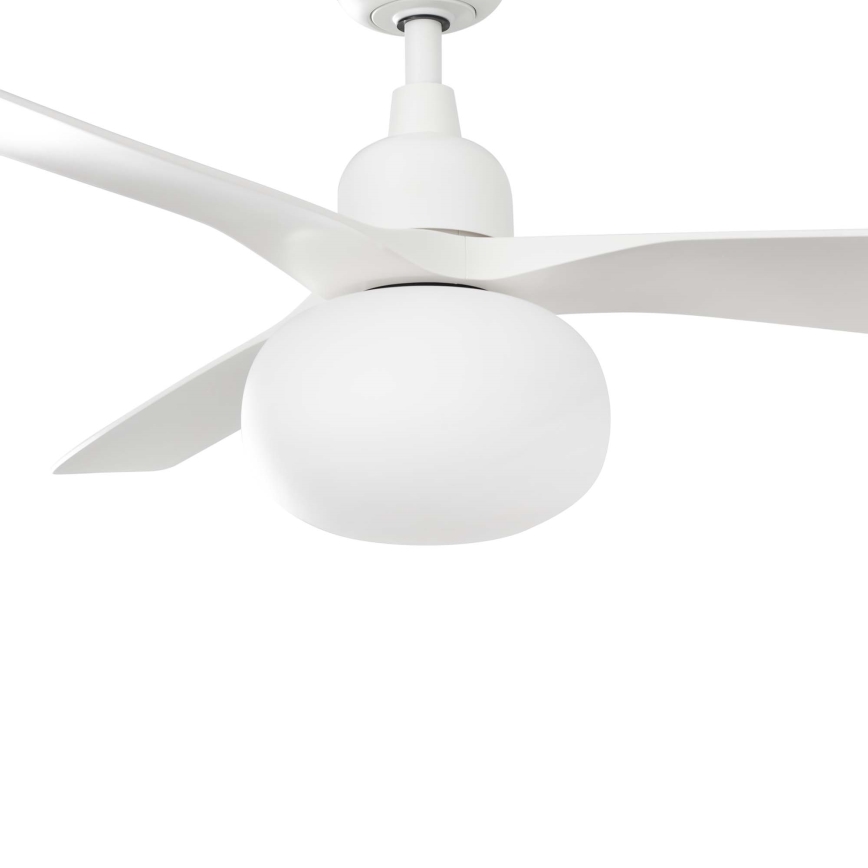 FARO 34363WT-11L - Потолочный вентилятор OUTWOOD L 1xE27/15W/230V белый диаметр 150 см Wi-Fi Tuya IP44 + дистанционное управление