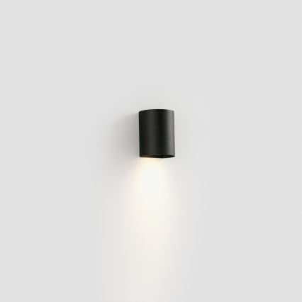 FARO 40523 - Настінний світильник SOLE 1xGU10/8W/230V чорний круглий