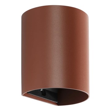 FARO 40525 - Настенный светильник SOLE 1xGU10/8W/230V кирпичный круглый