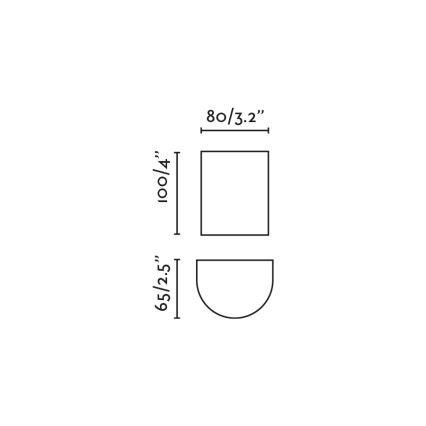 FARO 40525 - Настенный светильник SOLE 1xGU10/8W/230V кирпичный круглый