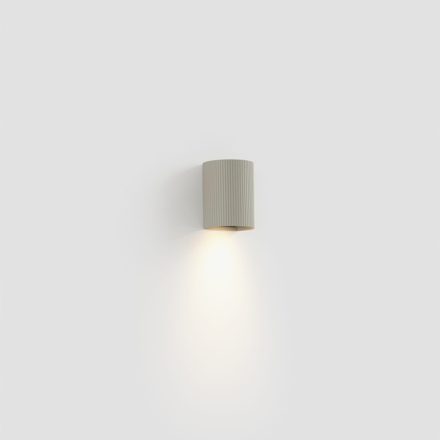 FARO 40528 - Настінний світильник SOLE 1xGU10/8W/230V сірий рифлений круглий
