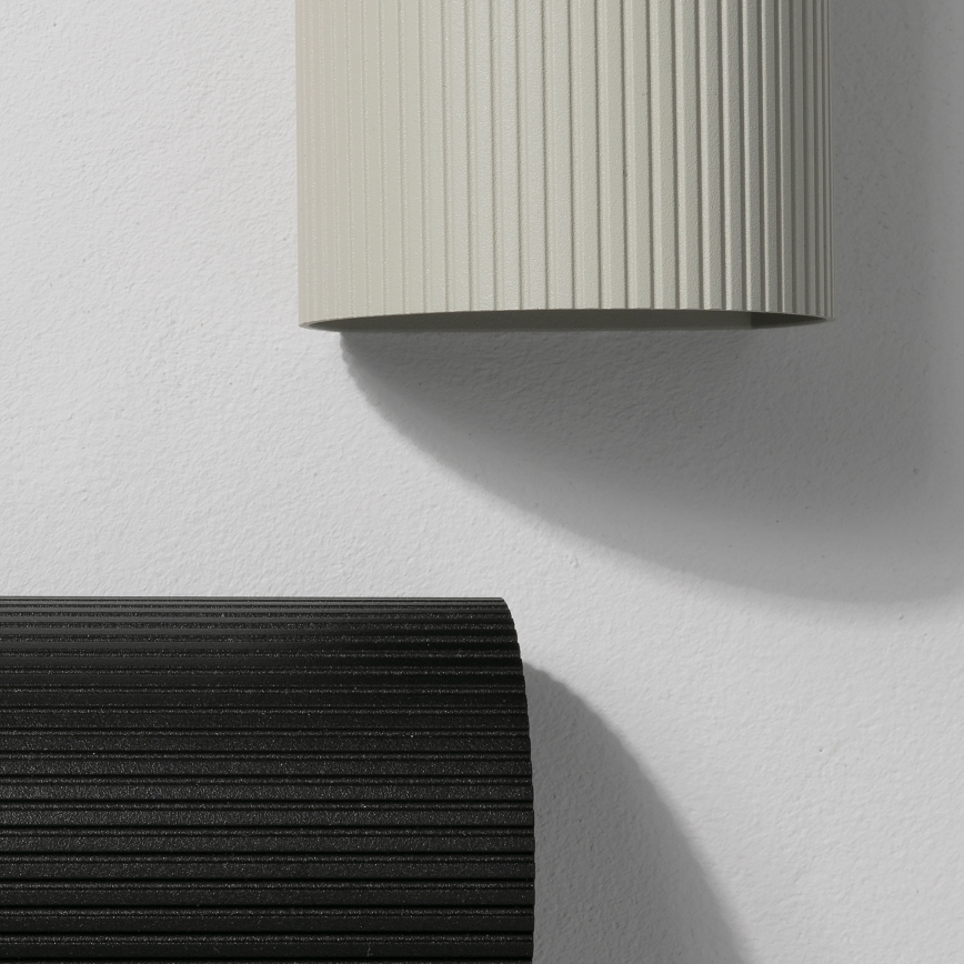 FARO 40528 - Настінний світильник SOLE 1xGU10/8W/230V сірий рифлений круглий