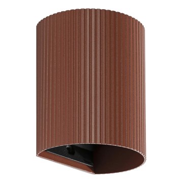 FARO 40529 - Настінний світильник SOLE 1xGU10/8W/230V цегляний рифлений круглий