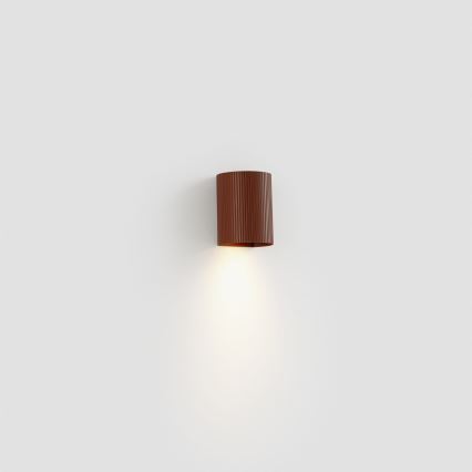 FARO 40529 - Настінний світильник SOLE 1xGU10/8W/230V цегляний рифлений круглий