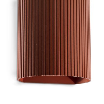 FARO 40529 - Настінний світильник SOLE 1xGU10/8W/230V цегляний рифлений круглий
