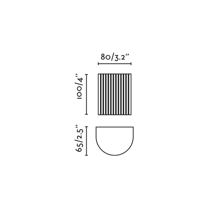 FARO 40529 - Настінний світильник SOLE 1xGU10/8W/230V цегляний рифлений круглий