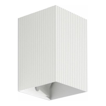 FARO 40534 - Настінний світильник SOLE 1xGU10/8W/230V білий рифлений квадратний