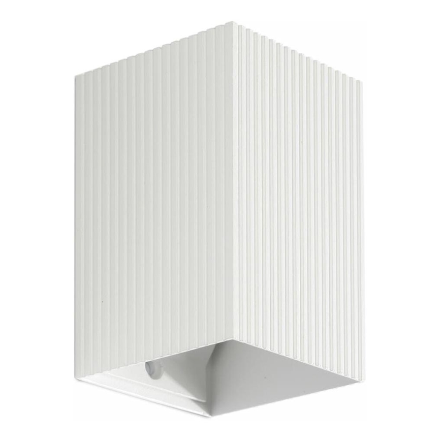 FARO 40534 - Настінний світильник SOLE 1xGU10/8W/230V білий рифлений квадратний