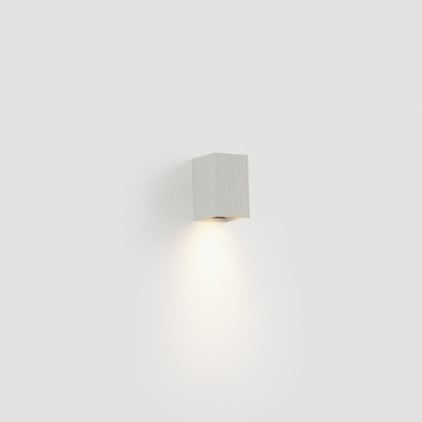 FARO 40534 - Настінний світильник SOLE 1xGU10/8W/230V білий рифлений квадратний