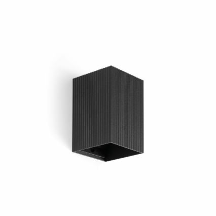 FARO 40535 - Настінний світильник SOLE 1xGU10/8W/230V чорний рифлений квадратний
